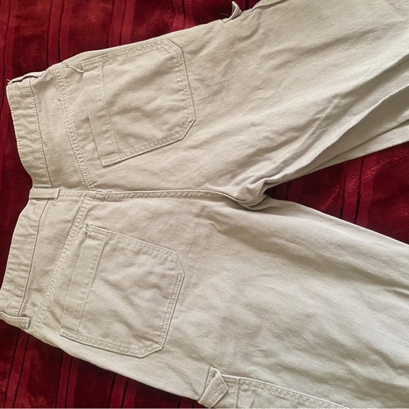 Light Gray Wide Leg Cargo Pants - Picture 3 of 5